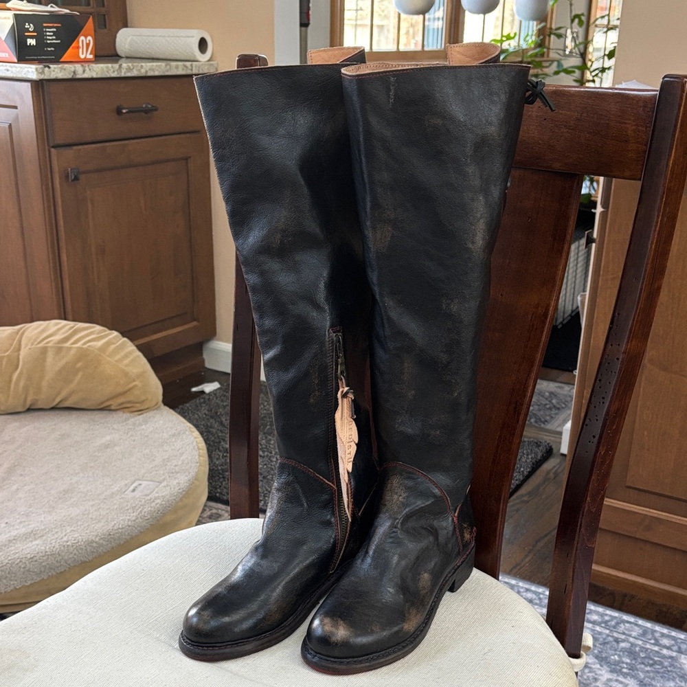 BedStu Manchester distressed boots - 7 1/2 - wide calf